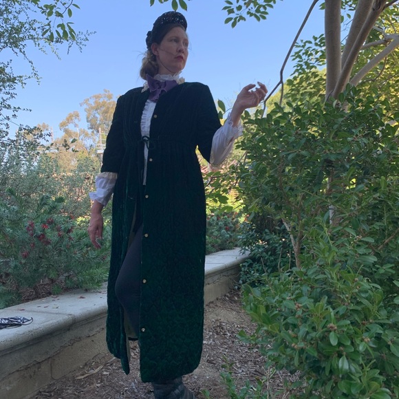 Vintage Green Quilted Velvet Jacket - Picture 13 of 16